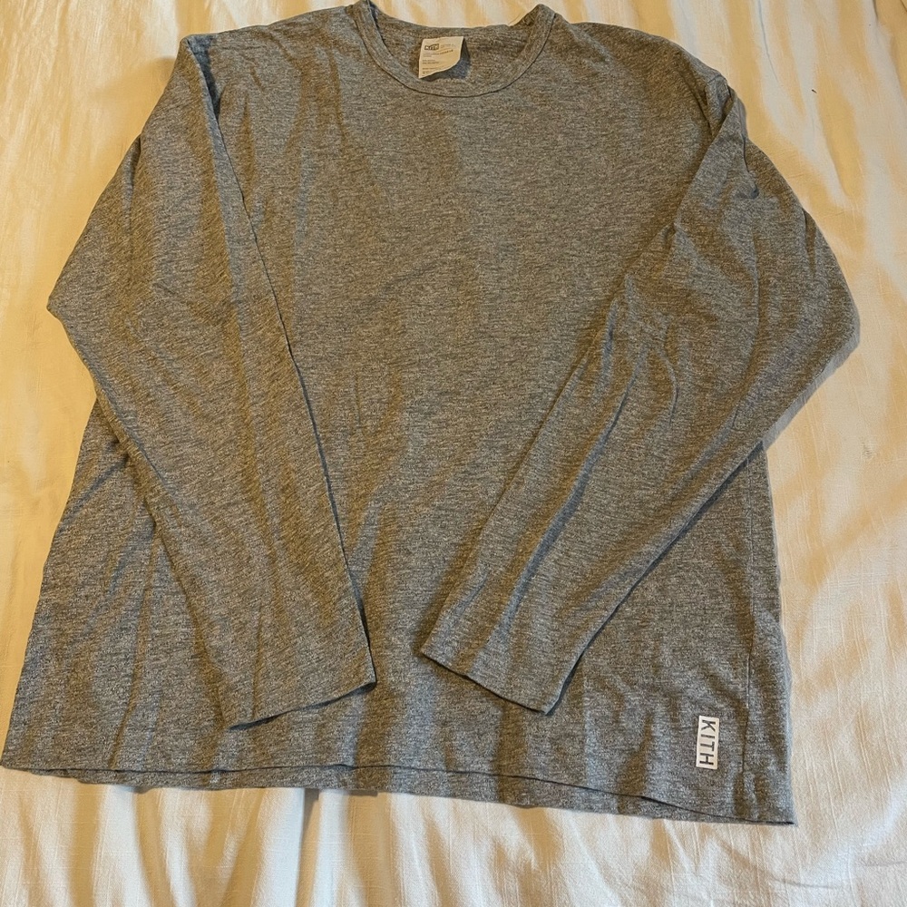 Kith LaGuardia Program Heather Gray Long Sleeve Tee